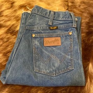 Bleached Wrangler Cowboy Cut Jeans